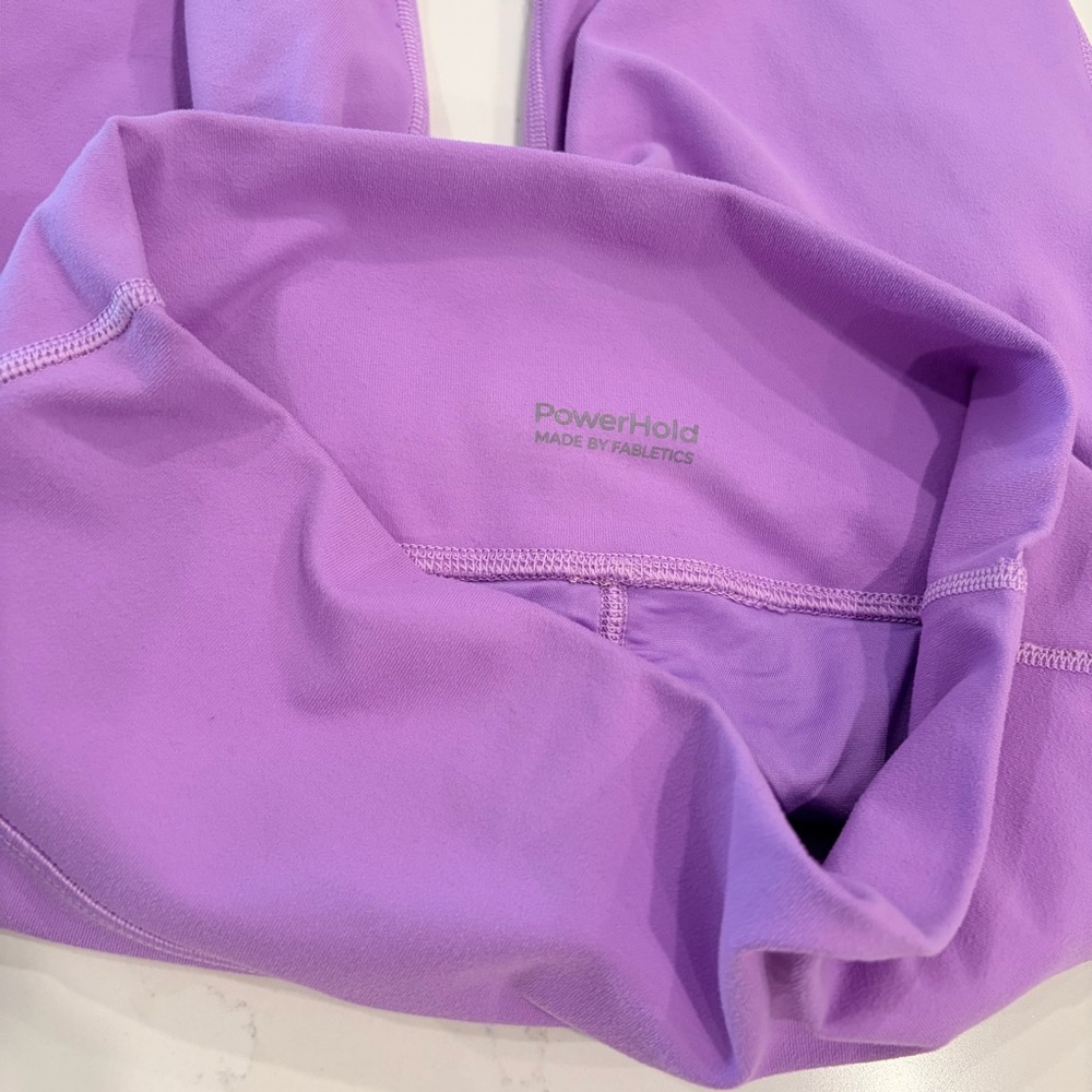 Fabletics Lilac Purple and Brown Powerhold Leggings small - Picture 8 of 10